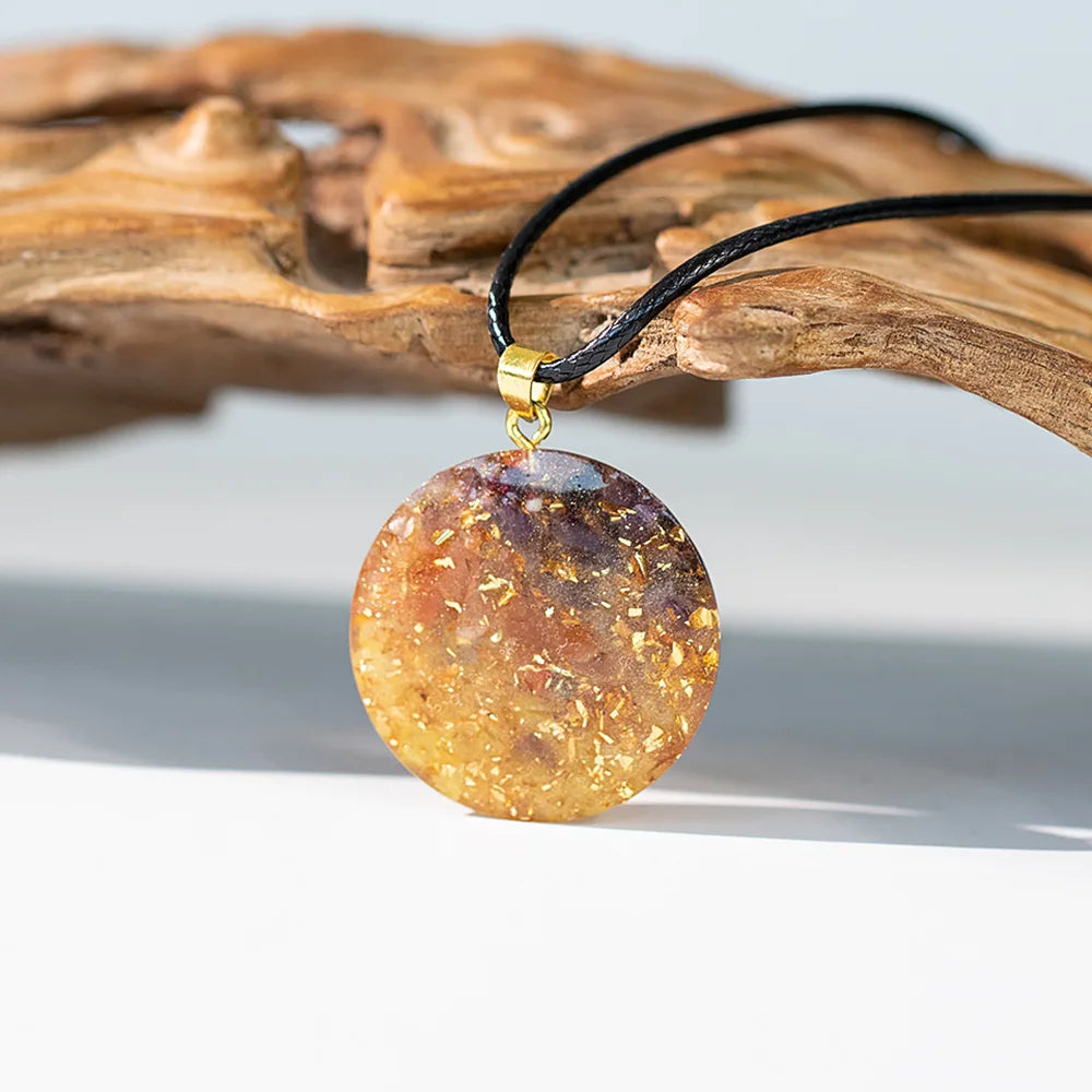 Collier Chakra – Agate Rouge & Citrine