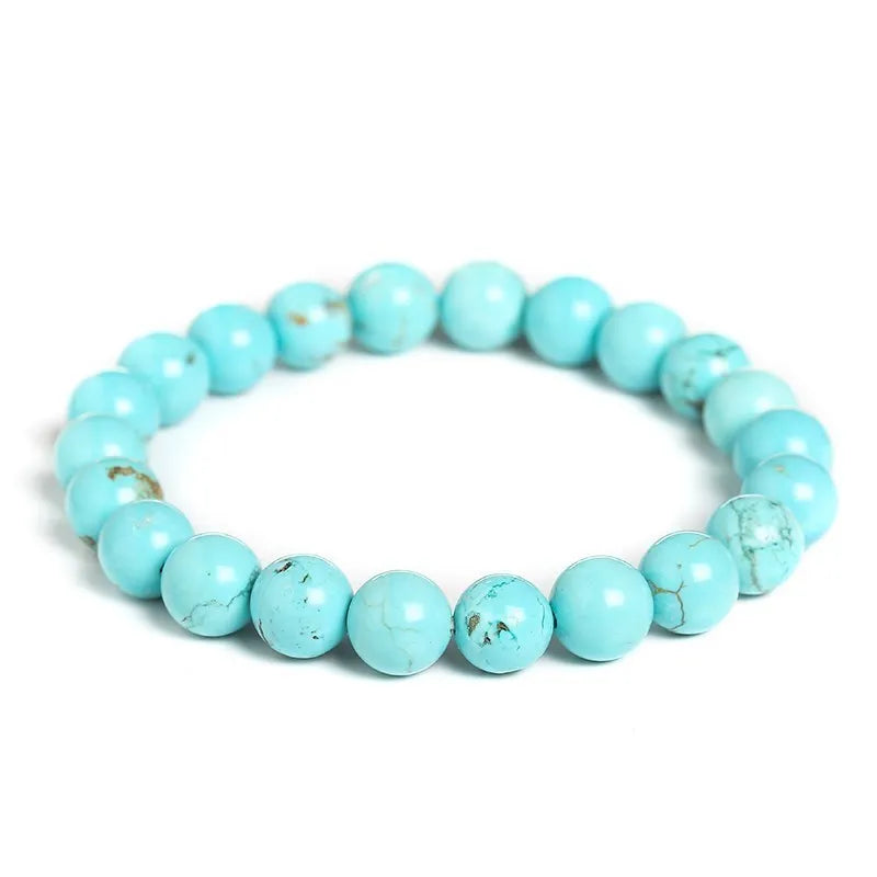 Bracelet Turquoise Bleue (6-10 mm) – Homme/Femme